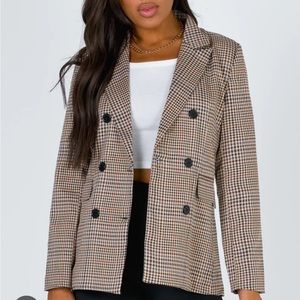 Princess polly plaid blazer